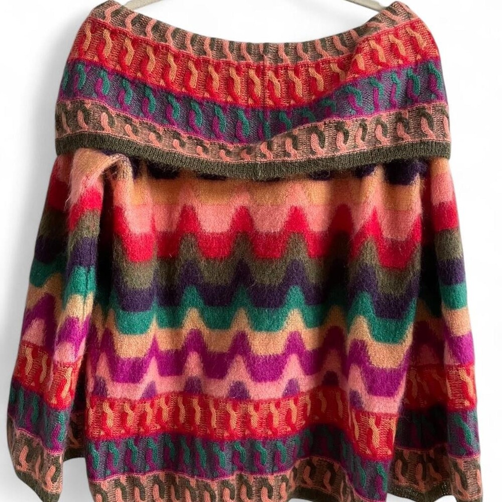RARE Vintage Missoni Mohair Off Shoulder Sweater Made in Italy - Picture 4 of 6